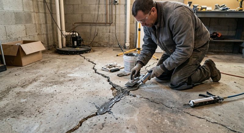 Cracked Basement Floor Repair in Oxon Hill, MD