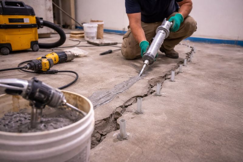 Cracked Basement Floor Repair in Oxon Hill, MD