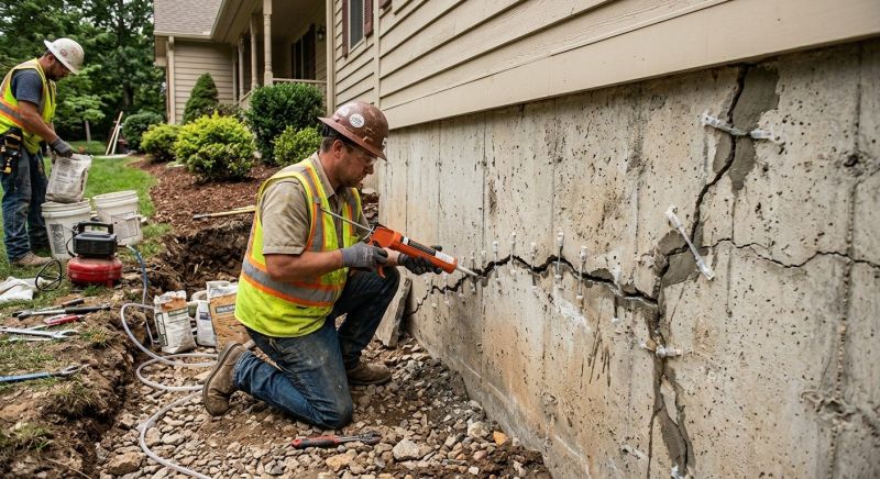 Cracked Foundation Repair in Clifton, VA
