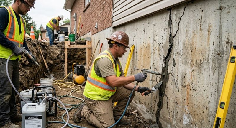 Cracked Foundation Repair in Rockville, MD