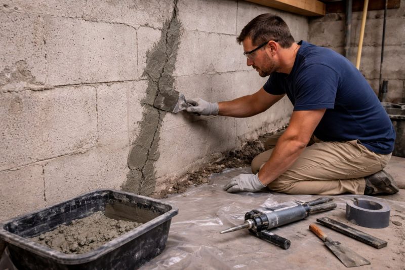 Foundation Crack Repair in Sandy Spring, MD