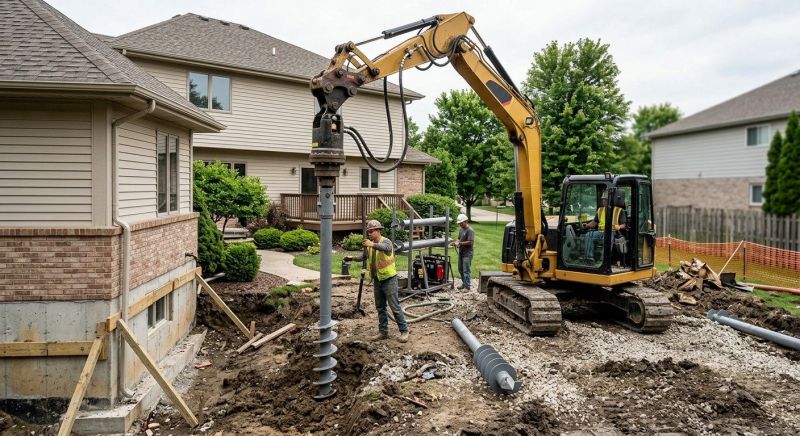 Helical Pile Installation in Oxon Hill, MD