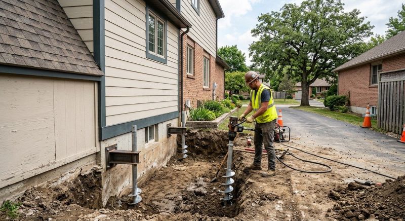 Helical Pile Installation in Oxon Hill, MD