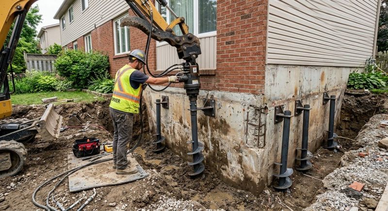 Helical Pile Installation in Oxon Hill, MD