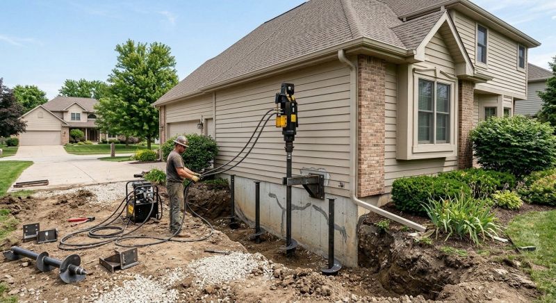 Helical Pile Installation in Oxon Hill, MD