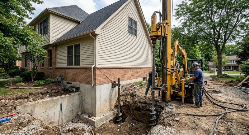 Helical Pile Installation in Oxon Hill, MD