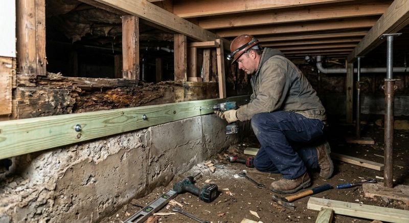 Sinking Foundation Repair in Woodbridge, VA